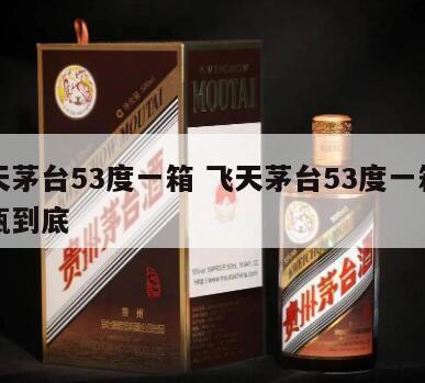 飞天茅台53度一箱 飞天茅台53度一箱多少瓶到底